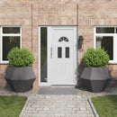 vidaXL Növénytartó 2 pcs Fekete 100 x 100 x 80 cm Acél