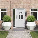 vidaXL Növénytartó 2 pcs Fehér 100 x 100 x 80 cm Acél