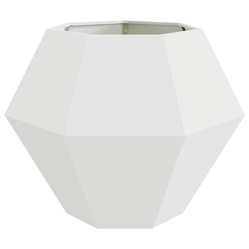 vidaXL Növénytartó 2 pcs Fehér 100 x 100 x 80 cm Acél