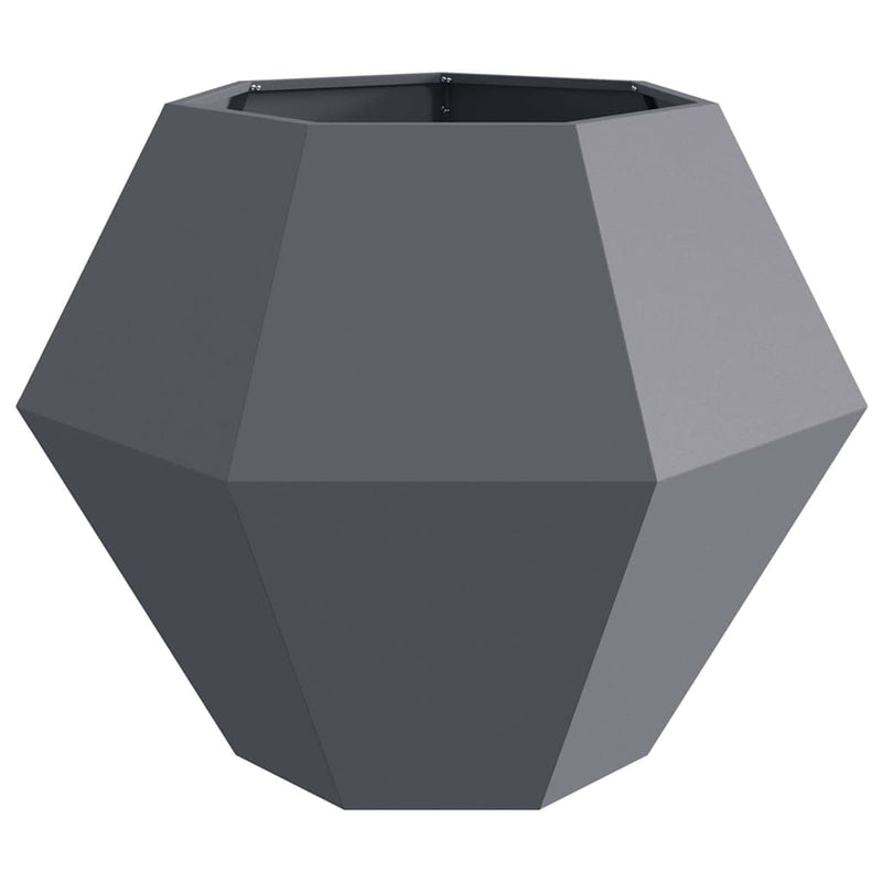 vidaXL Növénytartó Antracit 100 x 100 x 80 cm Acél