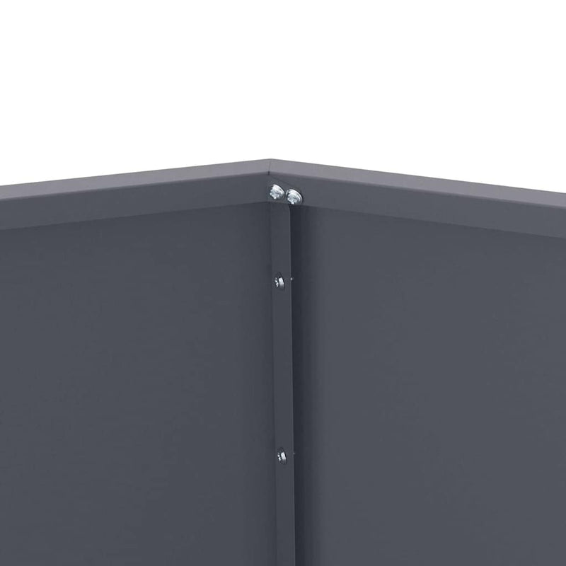 vidaXL Növénytartó 2 pcs Antracit 100 x 100 x 80 cm Acél