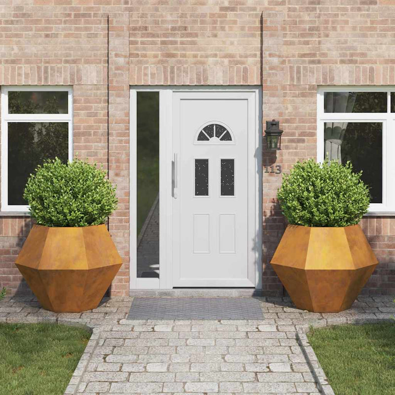 vidaXL Növénytartó 2 pcs Rozsdás 100 x 100 x 80 cm Időjárásálló acél