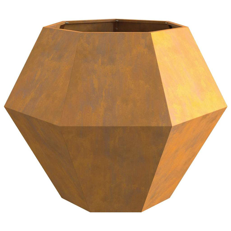 vidaXL Növénytartó 2 pcs Rozsdás 100 x 100 x 80 cm Időjárásálló acél