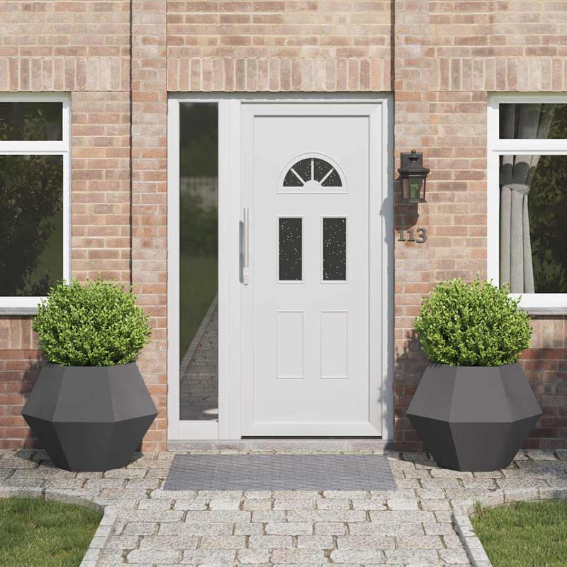 vidaXL Növénytartó 2 pcs Fekete 75 x 75 x 60 cm Acél