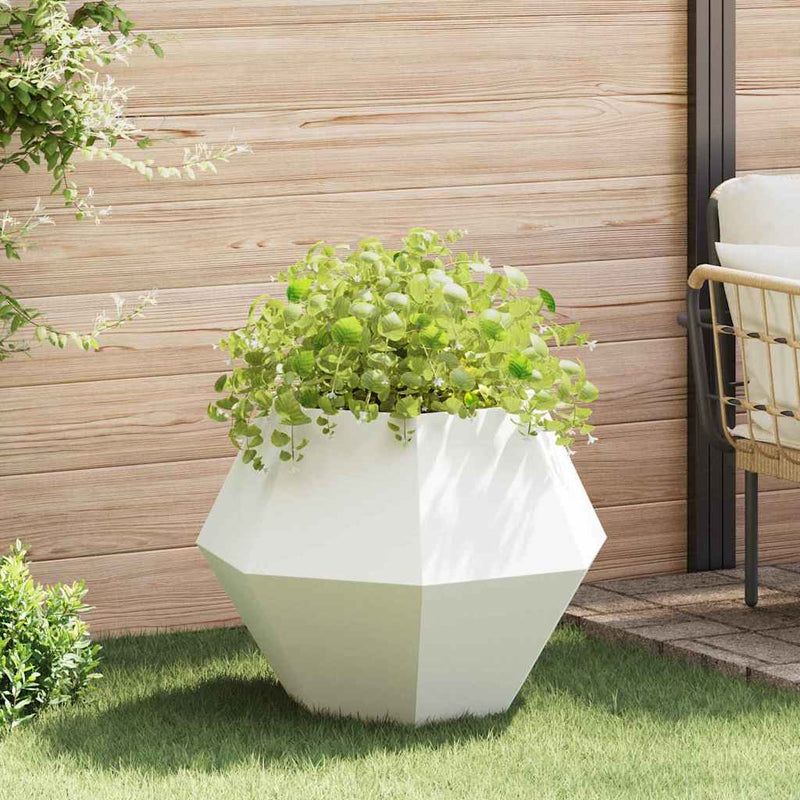 vidaXL Növénytartó Fehér 75 x 75 x 60 cm Acél