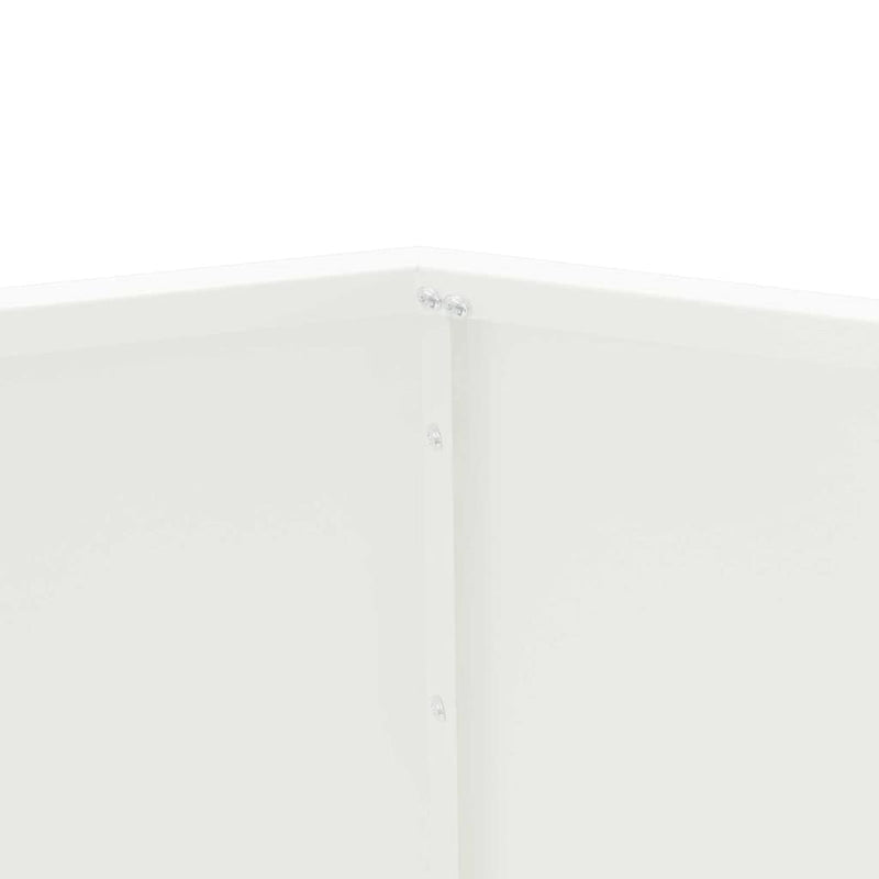 vidaXL Növénytartó 2 pcs Fehér 75 x 75 x 60 cm Acél