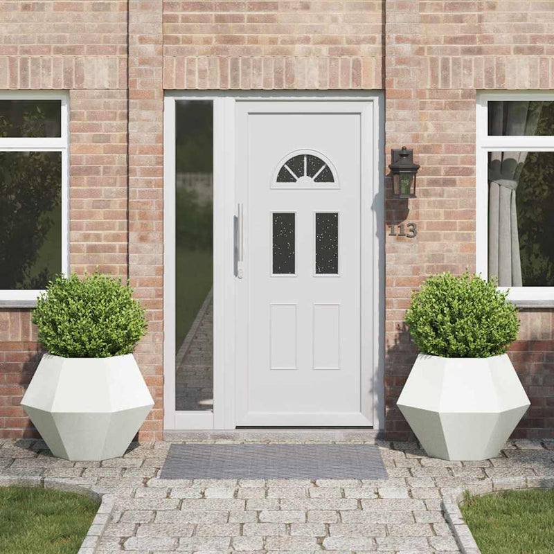 vidaXL Növénytartó 2 pcs Fehér 75 x 75 x 60 cm Acél