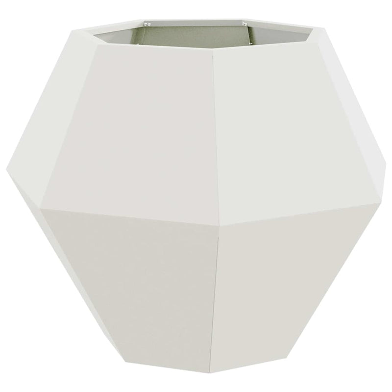 vidaXL Növénytartó 2 pcs Fehér 75 x 75 x 60 cm Acél