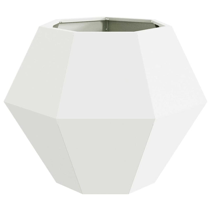 vidaXL Növénytartó 2 pcs Fehér 75 x 75 x 60 cm Acél