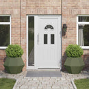 vidaXL Növénytartó 2 pcs Olajzöld 75 x 75 x 60 cm Acél