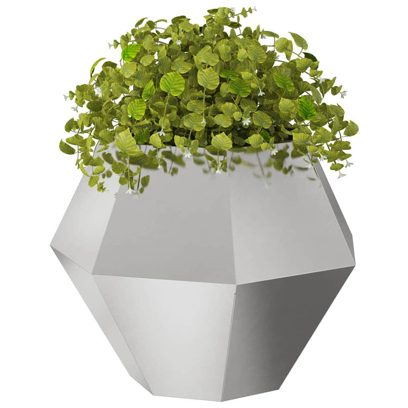 vidaXL Növénytartó 2 pcs Ezüst 75 x 75 x 60 cm Rozsdamentes acél