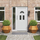 vidaXL Növénytartó 2 pcs Rozsdás 75 x 75 x 60 cm Időjárásálló acél