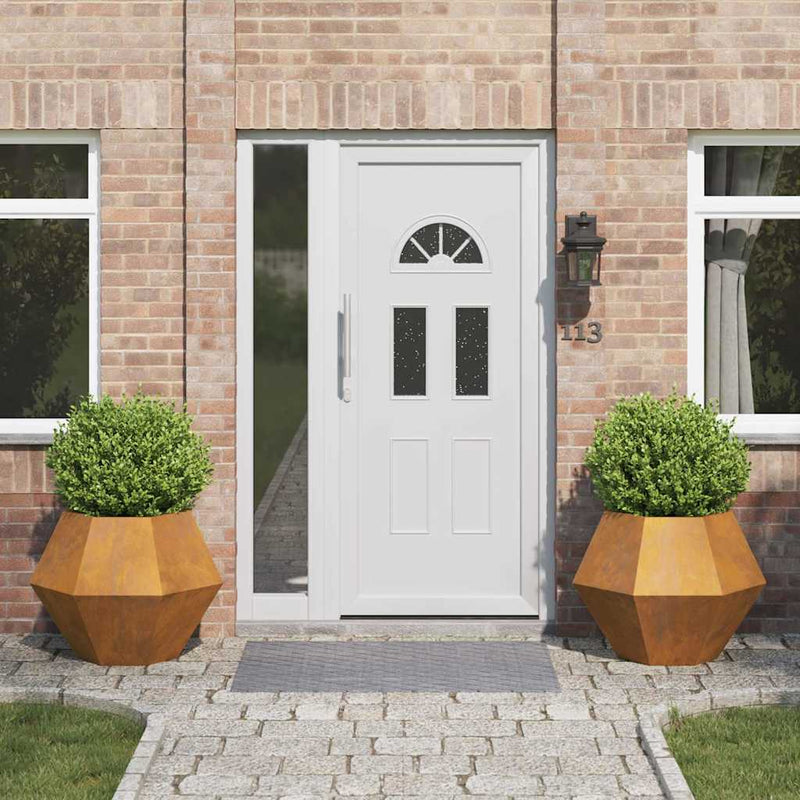 vidaXL Növénytartó 2 pcs Rozsdás 75 x 75 x 60 cm Időjárásálló acél