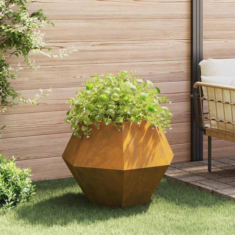 vidaXL Növénytartó 2 pcs Rozsdás 75 x 75 x 60 cm Időjárásálló acél