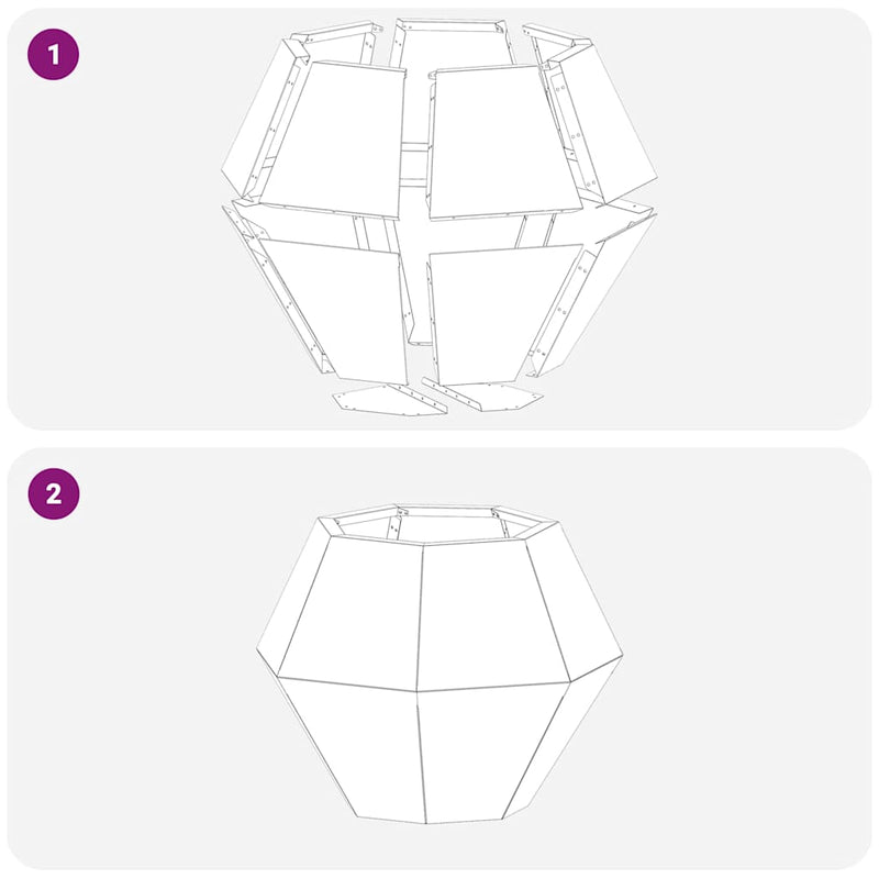 vidaXL Növénytartó 2 pcs Fekete 50 x 50 x 40 cm Acél