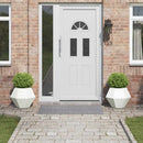 vidaXL Növénytartó 2 pcs Fehér 50 x 50 x 40 cm Acél