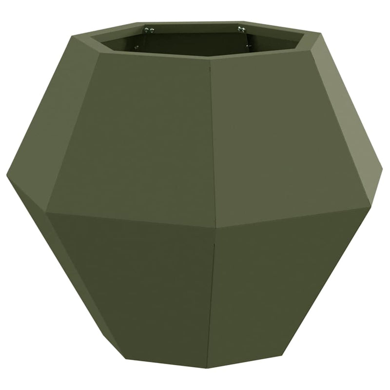 vidaXL Növénytartó Olajzöld 50 x 50 x 40 cm Acél