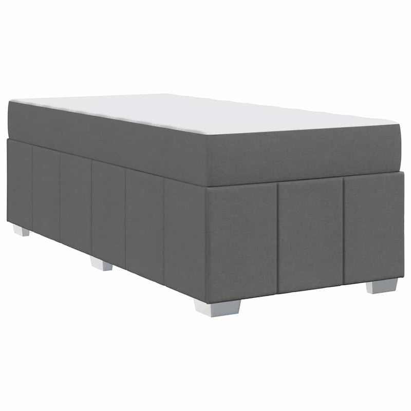 vidaXL Ágykeret matracmal Sötétszürke 80 x 200 cm szövet