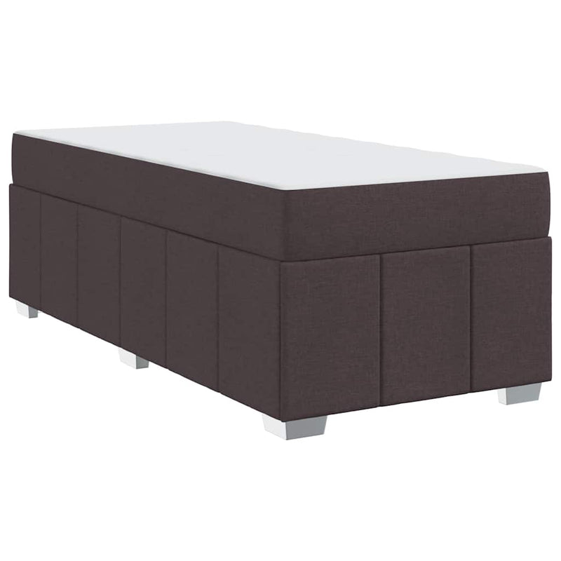 vidaXL Ágykeret matracmal sötétbarna 80 x 200 cm szövet