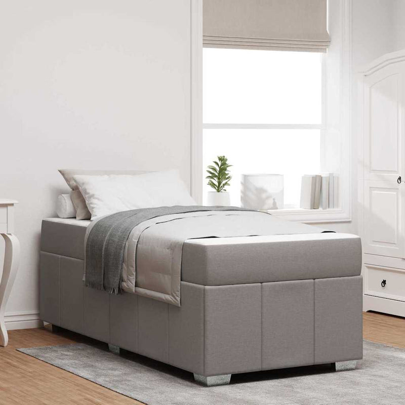 vidaXL Ágykeret matracmal Tópszínű 80 x 200 cm szövet