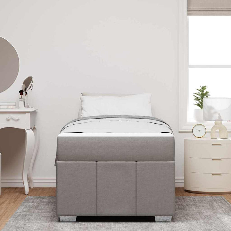 vidaXL Ágykeret matracmal Tópszínű 80 x 200 cm szövet
