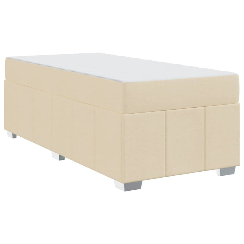 vidaXL Ágykeret matracmal Krém 80 x 200 cm szövet