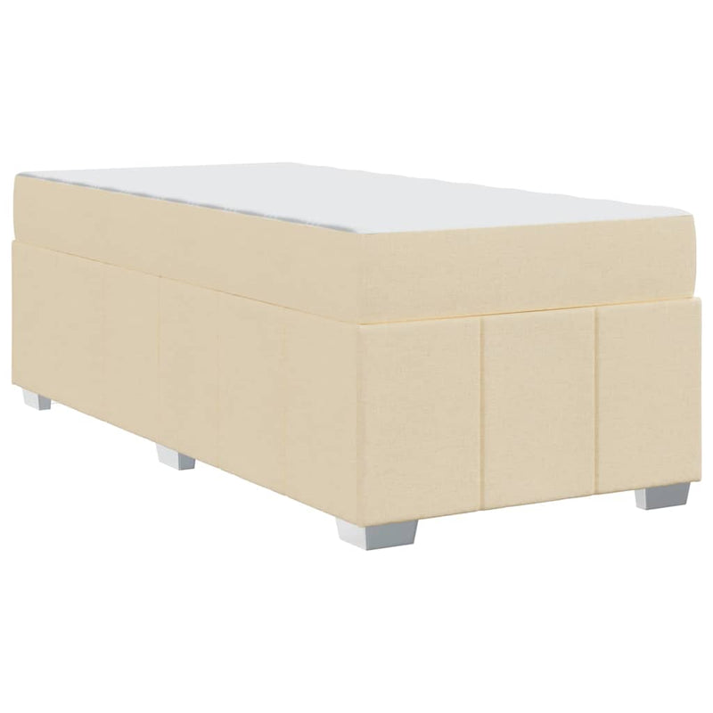 vidaXL Ágykeret matracmal Krém 80 x 200 cm szövet
