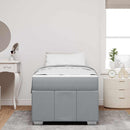 vidaXL Ágykeret matracmal Világosszürke 90 x 190 cm szövet