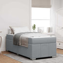 vidaXL Ágykeret matracmal Világosszürke 90 x 200 cm szövet