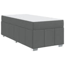 vidaXL Ágykeret matracmal Sötétszürke 90 x 200 cm szövet