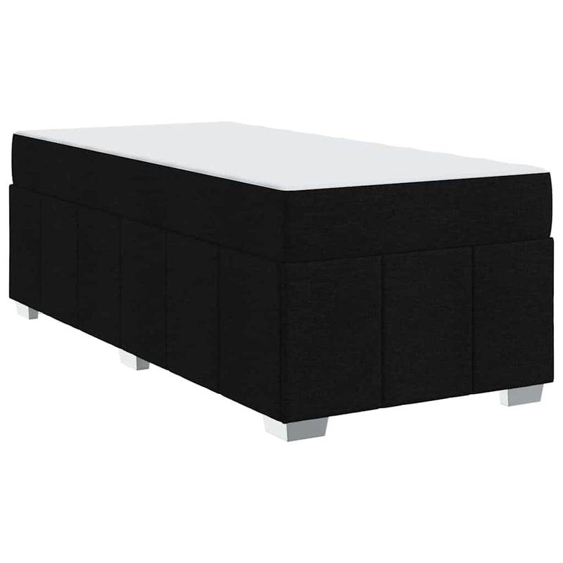vidaXL Ágykeret matracmal Fekete 90 x 200 cm szövet
