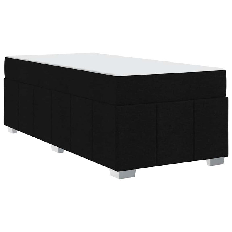 vidaXL Ágykeret matracmal Fekete 90 x 200 cm szövet