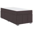 vidaXL Ágykeret matracmal Sötét Barna 90 x 200 cm szövet