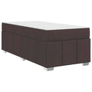 vidaXL Ágykeret matracmal Sötét Barna 90 x 200 cm szövet