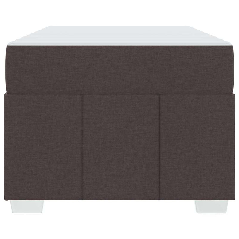 vidaXL Ágykeret matracmal sötétbarna 90 x 200 cm szövet