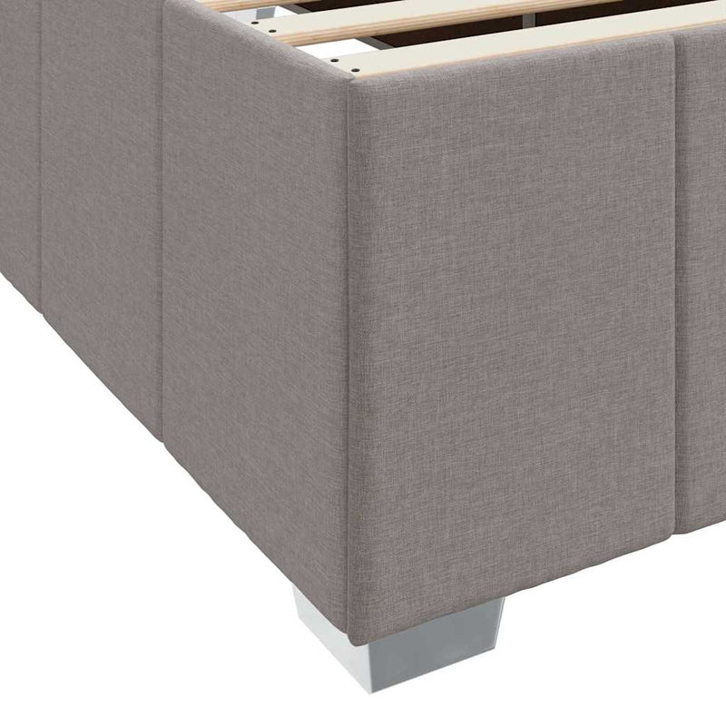 vidaXL Ágykeret matracmal Tópszínű 90 x 200 cm szövet