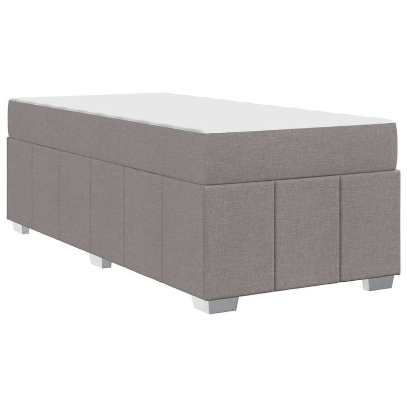 vidaXL Ágykeret matracmal Tópszínű 90 x 200 cm szövet