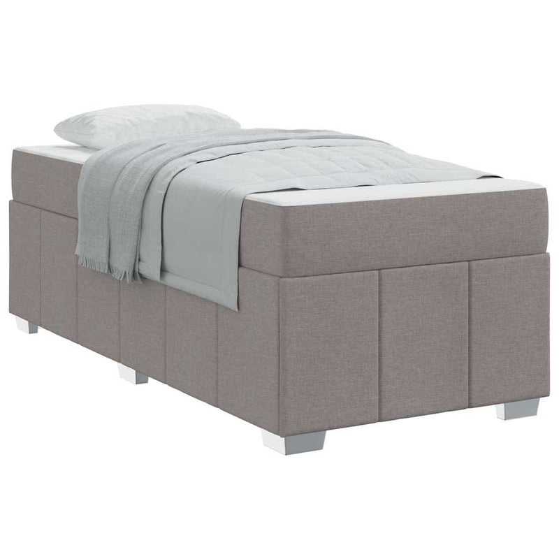 vidaXL Ágykeret matracmal Tópszínű 90 x 200 cm szövet