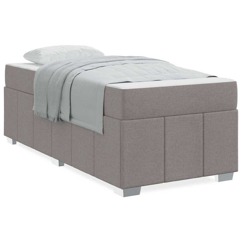vidaXL Ágykeret matracmal Tópszínű 90 x 200 cm szövet