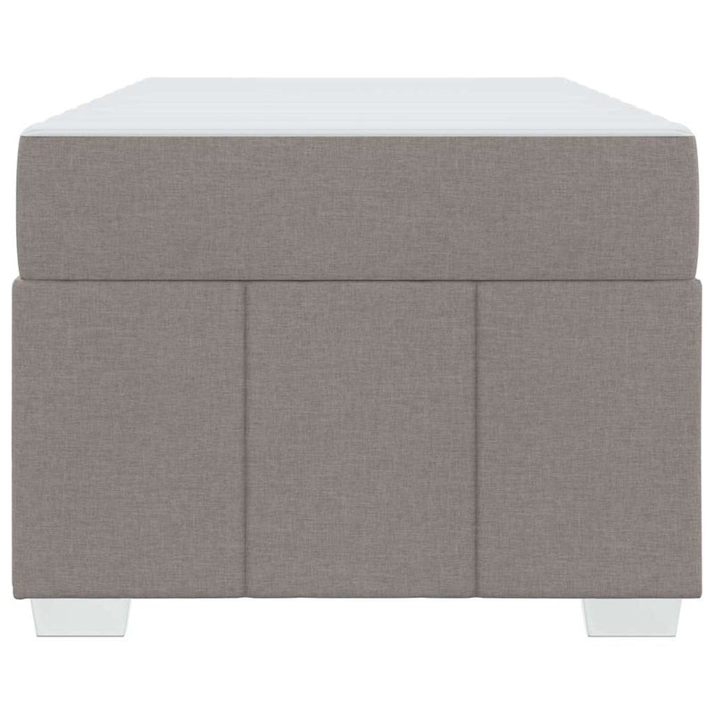 vidaXL Ágykeret matracmal Tópszínű 100 x 200 cm szövet
