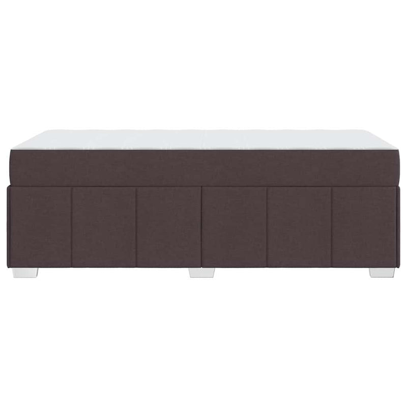 vidaXL Ágykeret matracmal sötétbarna 120 x 190 cm szövet