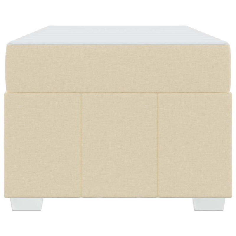 vidaXL Ágykeret matracmal Krém 120 x 190 cm szövet