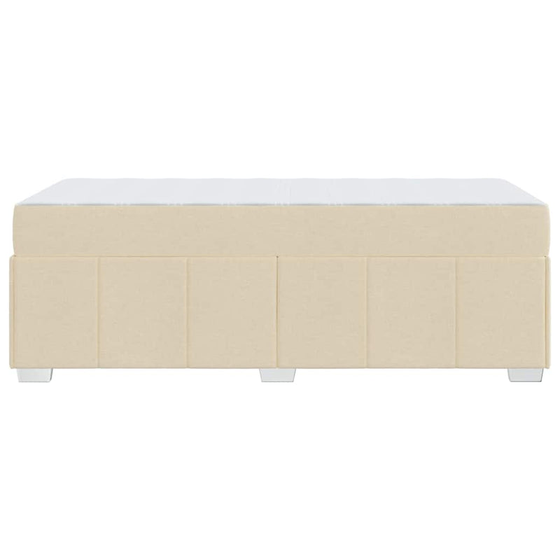 vidaXL Ágykeret matracmal Krém 120 x 190 cm szövet