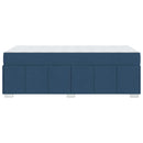 vidaXL Ágykeret matracmal Kék 120 x 190 cm szövet