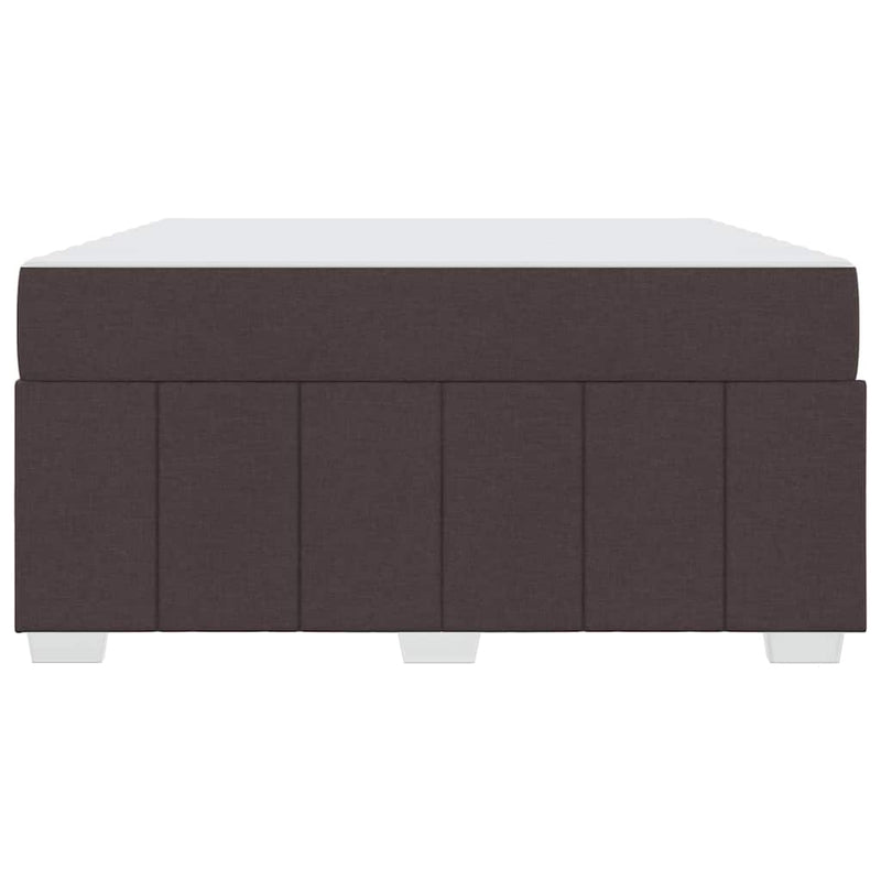 vidaXL Ágykeret matracmal sötétbarna 140 x 200 cm szövet