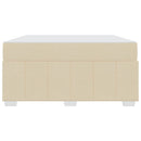 vidaXL Ágykeret matracmal Krém 140 x 200 cm szövet