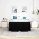 vidaXL Ágykeret matracmal Fekete 160 x 200 cm szövet