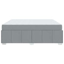 vidaXL Ágykeret matracmal Világosszürke 180 x 200 cm szövet