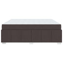 vidaXL Ágykeret matracmal sötétbarna 180 x 200 cm szövet