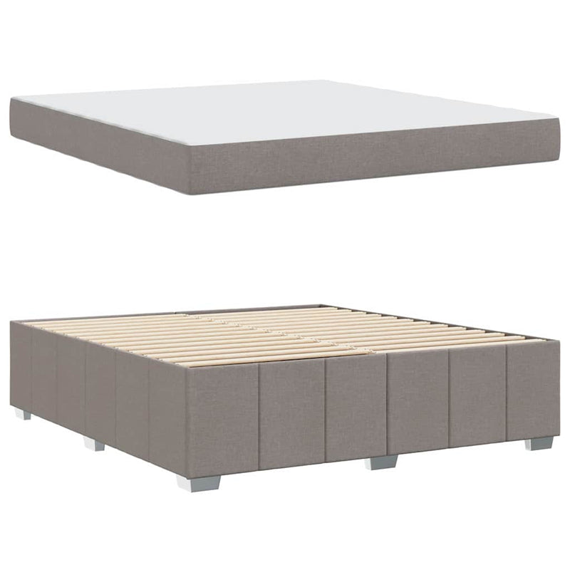 vidaXL Ágykeret matracmal Tópszínű 180 x 200 cm szövet